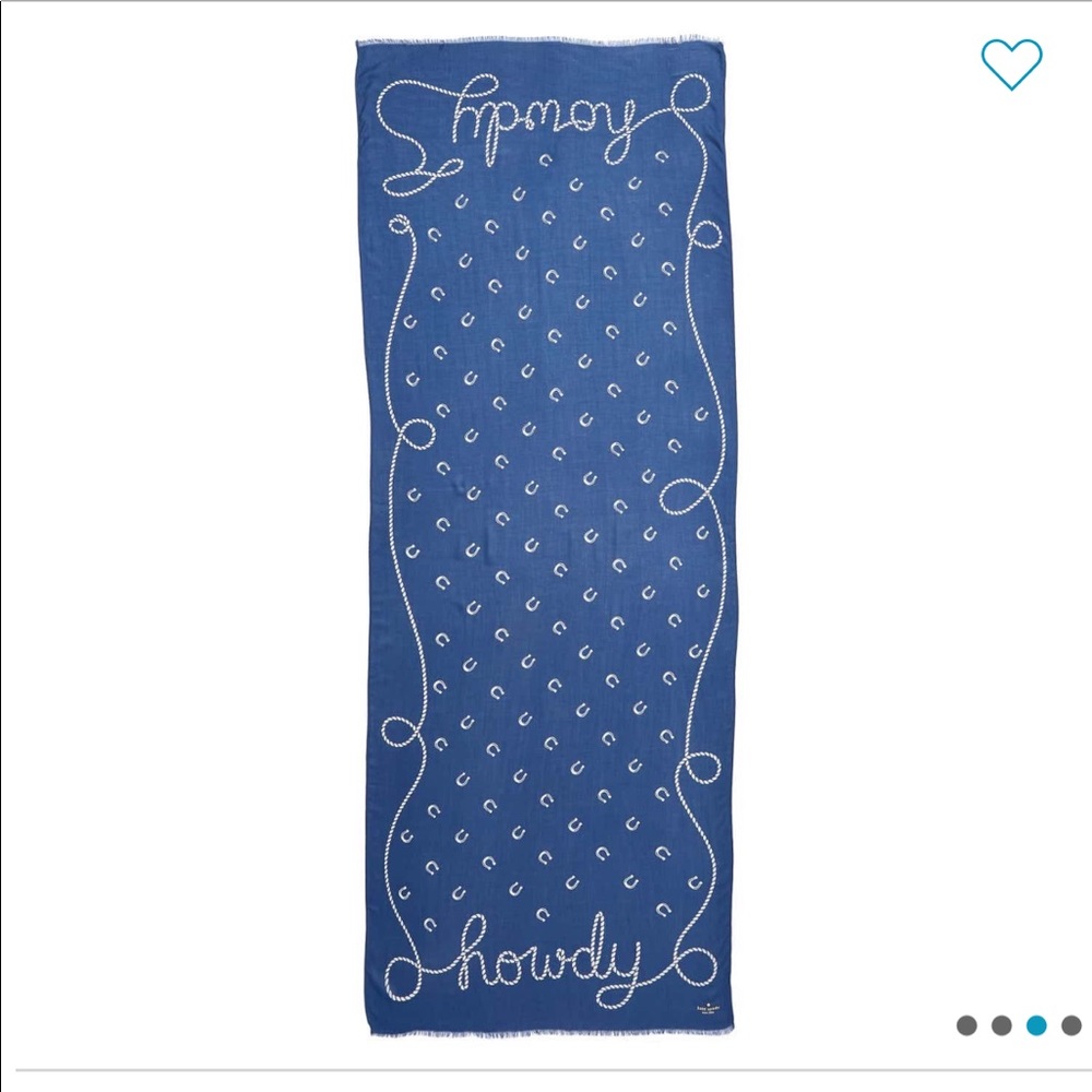 NEW • Kate Spade • Howdy Oblong Horseshoe Scarf - Picture 3 of 6